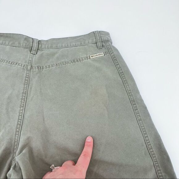 COLUMBIA Vintage 2000s High Rise Green Shorts 12 - Picture 8 of 9